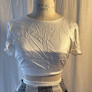 Elegant White Women's Crop Top